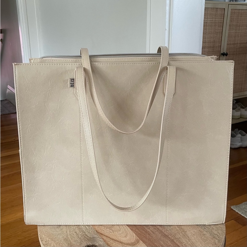 BEIS Large Work Tote in Beige